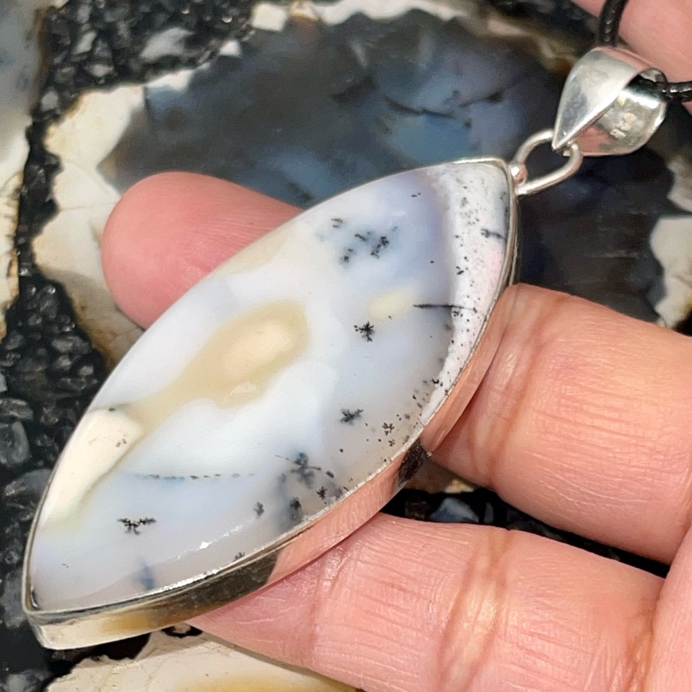 Dendritic Agate Pendant 2 1/2”